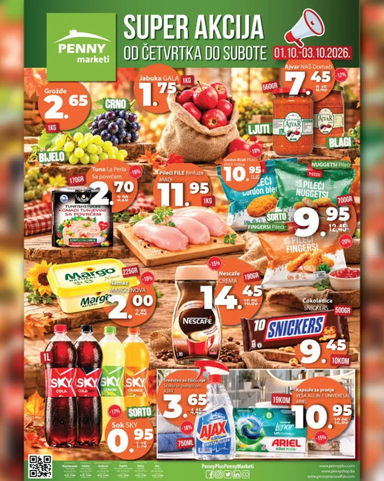 Penny katalog akcija strana 1 – važi od 1.10. do 3.10.2026.