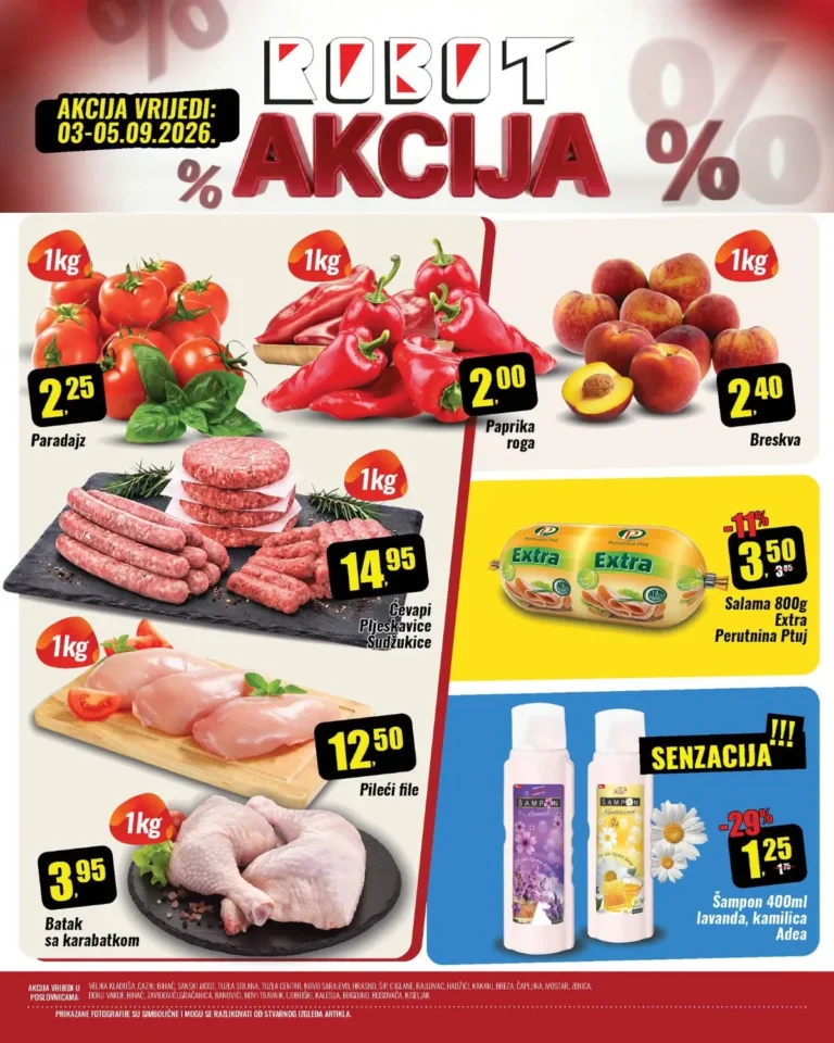 Robot katalog akcija strana 1 – važi od 3.9. do 5.9.2026.