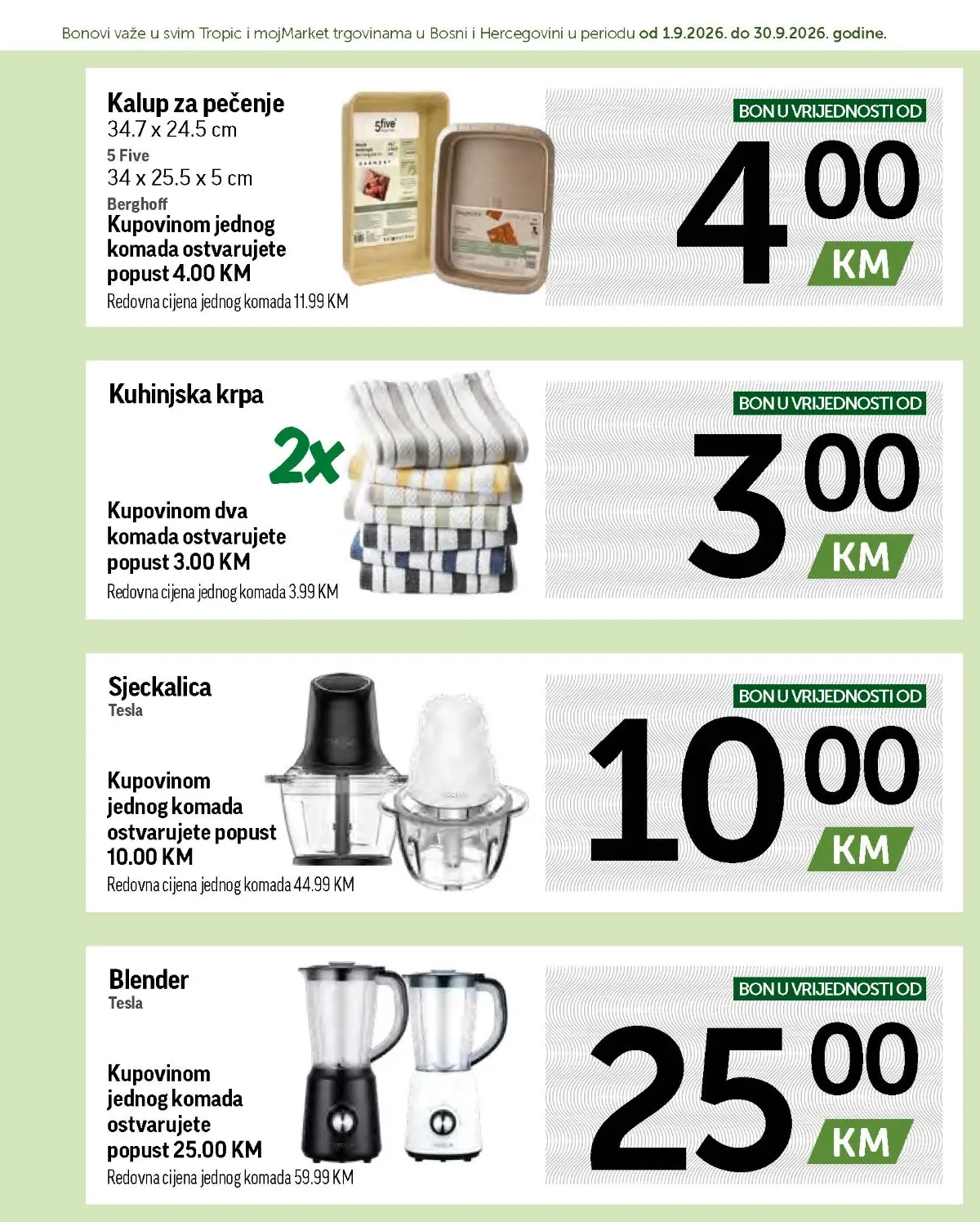 Tropic katalog akcija strana 12 – važi od 1.9. do 30.9.2026.