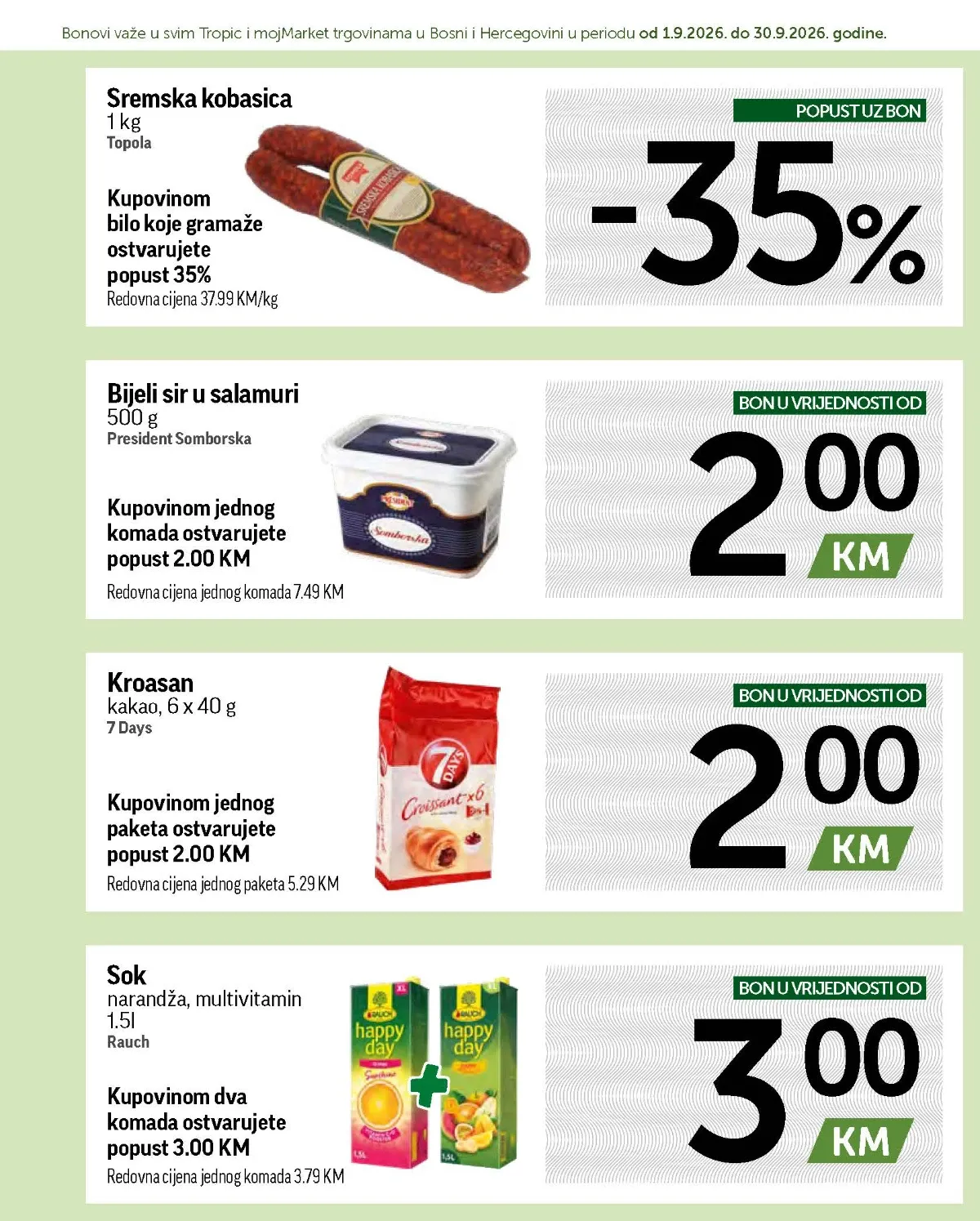 Tropic katalog akcija strana 5 – važi od 1.9. do 30.9.2026.