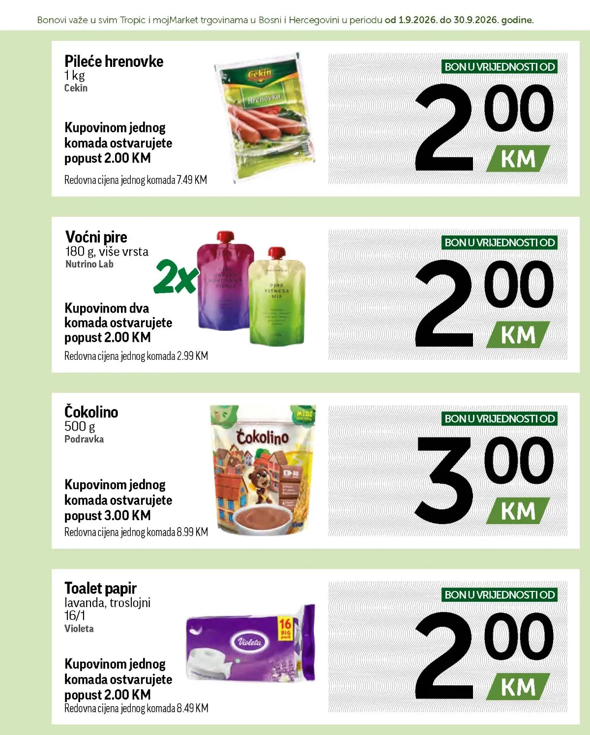 Tropic katalog akcija strana 9 – važi od 1.9. do 30.9.2026.