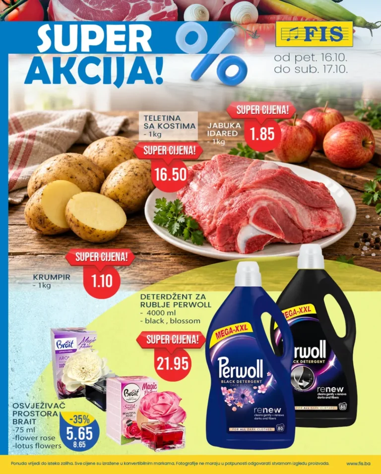 FIS katalog akcija strana 1 – važi od 16.10. do 17.10.2026.
