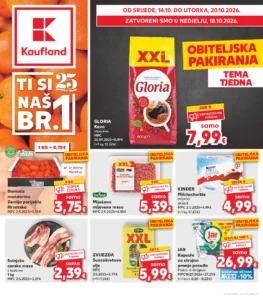 Kaufland Hrvatska katalog OBITELJSKA PAKIRANJA 14-20.10.2026.