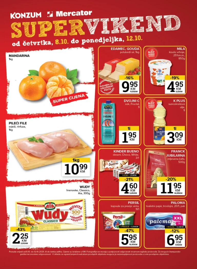 Konzum i Mercator katalog, korica