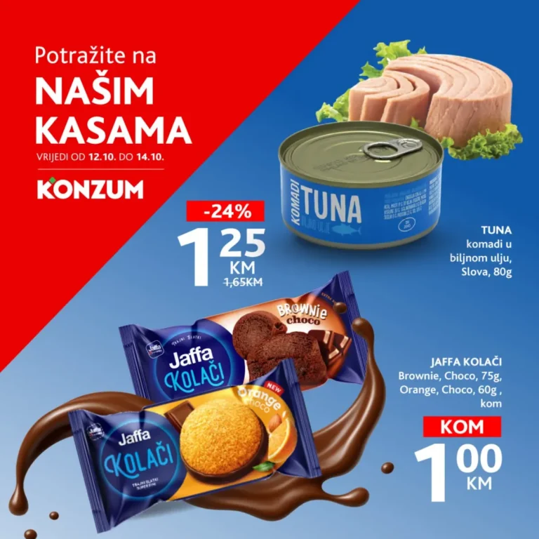 Konzum i Mercator katalog akcija strana 1 – važi od 12.10. do 14.10.2026.