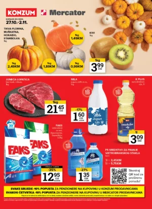 Konzum i Mercator katalog 27.10-2.11.2026.