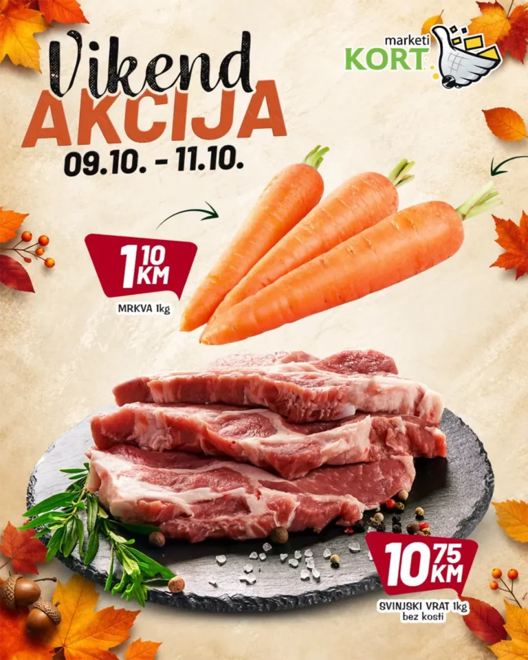 Kort katalog akcija strana 1 – važi od 9.10. do 11.10.2026.