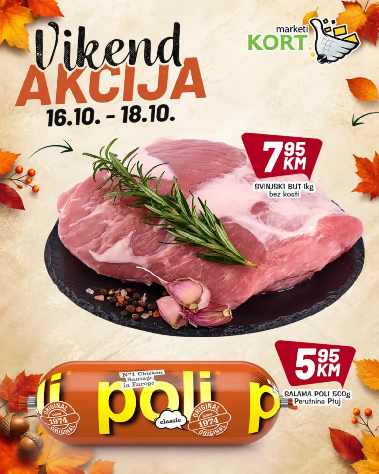Kort katalog akcija strana 1 – važi od 16.10. do 18.10.2026.