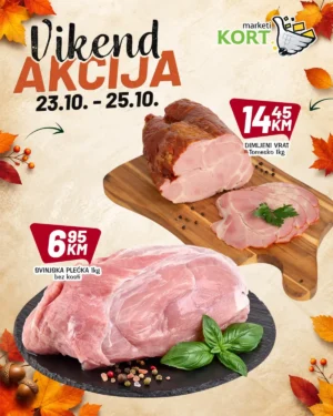 Kort vikend akcija 23-25.10.2026.