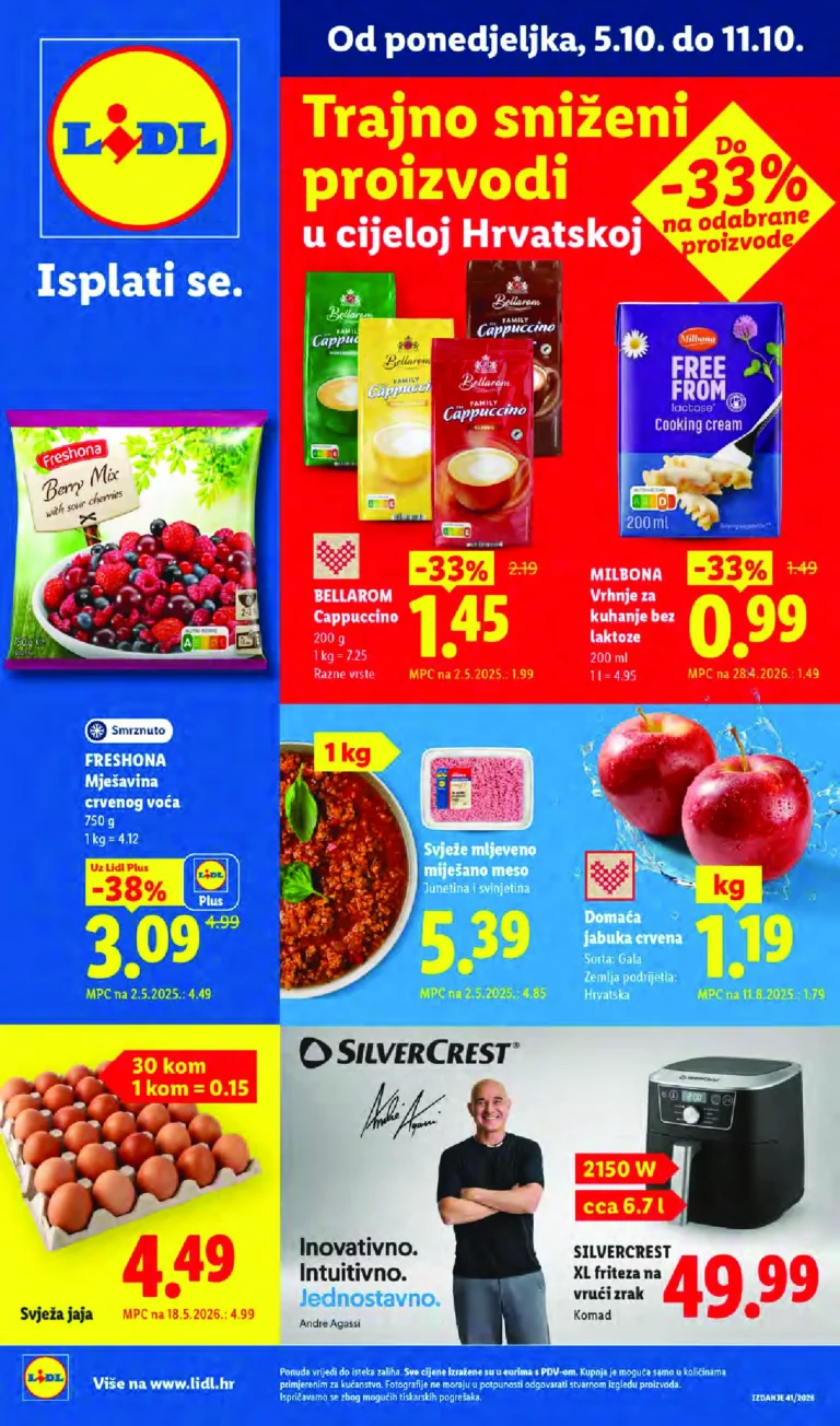 Lidl Hrvatska katalog akcija strana 1 – važi od 5.10. do 11.10.2026.