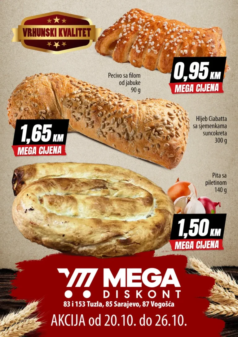 Mega diskont katalog akcija strana 1 – važi od 20.10. do 26.10.2026.