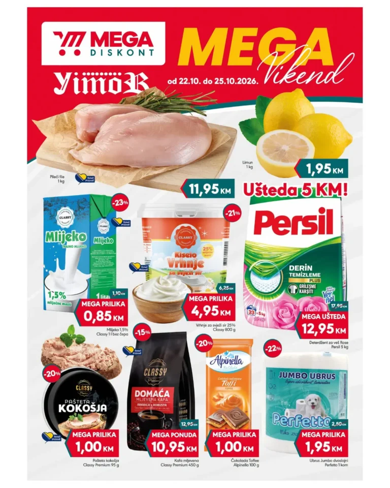 Mega diskont katalog akcija strana 1 – važi od 22.10. do 25.10.2026.