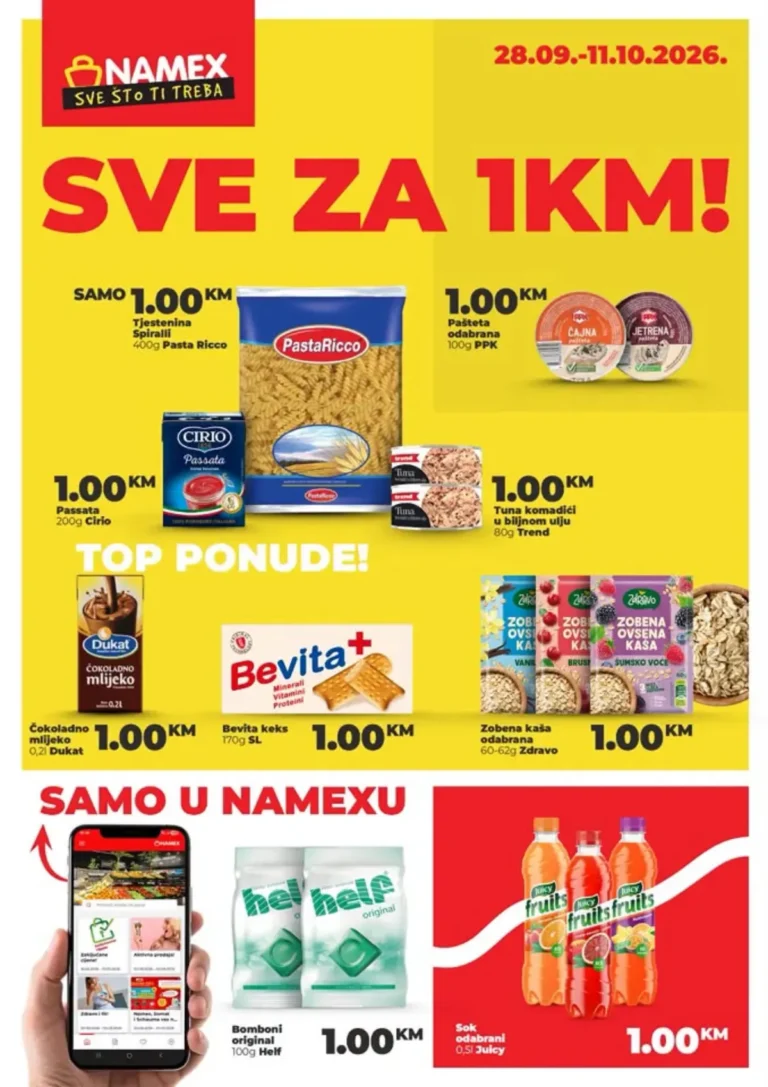 Namex katalog akcija strana 1 – važi od 28.9. do 11.10.2026.