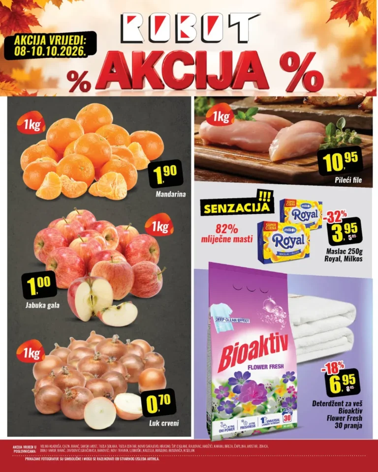 Robot katalog akcija strana 1 – važi od 8.10. do 10.10.2026.