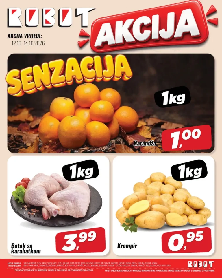 Robot katalog akcija strana 1 – važi od 12.10. do 14.10.2026.