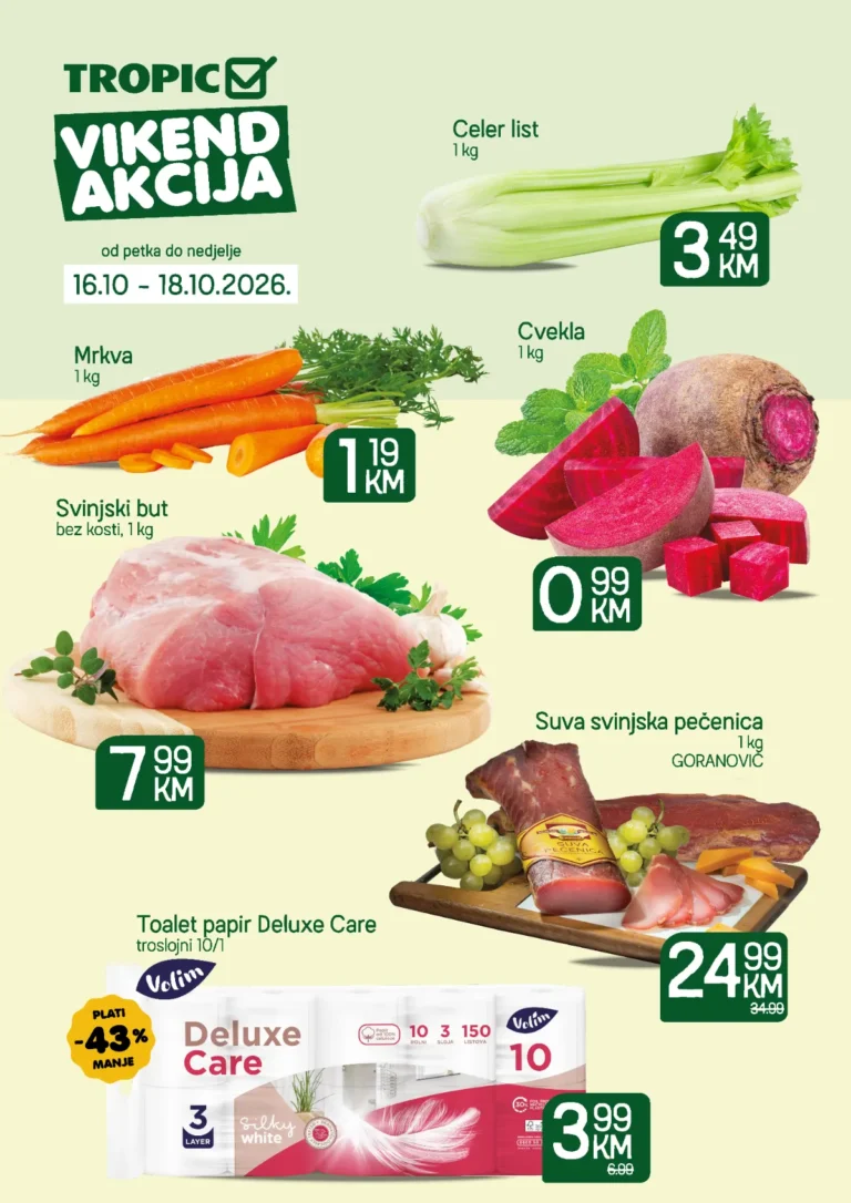 Tropic katalog akcija strana 1 – važi od 16.10. do 18.10.2026.
