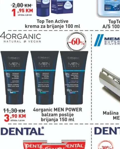 4Organic Men Power balzam poslije brijanja 150 ml