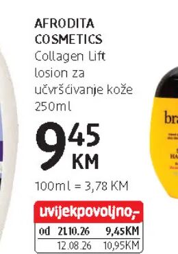 Afrodita Cosmetics Collagen Lift losion za učvršćivanje kože 250 ml