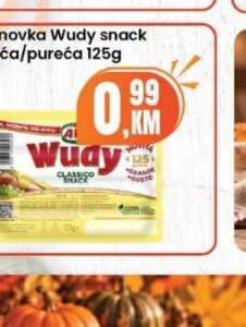 AIA Hrenovka Wudy snack pileća/pureća 125 g, Fortuna