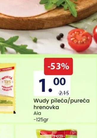Aia Wudy pileća/pureća hrenovka 125 gr