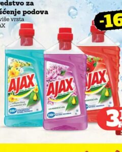 AJAX Sredstvo za čišćenje podova 1 l, Crvena jabuka