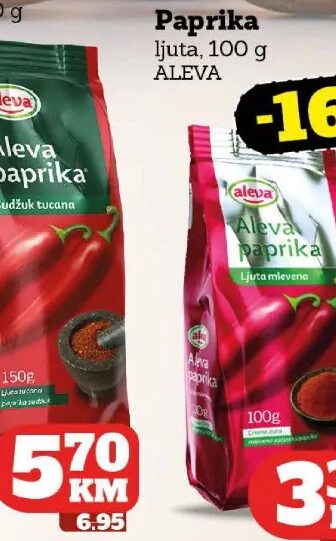 Aleva paprika sudžuk tucana 150 g
