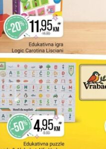 Alfa Vrabac Edukativna puzzle Abeceda & Alphabet Alfa Vrabac, Bingo
