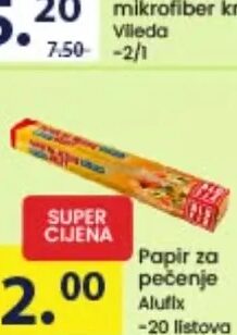 Alufix papir za pečenje 20 listova