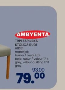 Ambyenta trpezarijska stolica Rudi, FIS