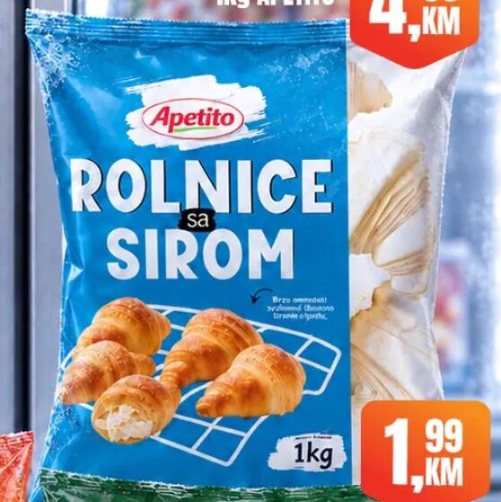Apetitio Rolnice sa sirom 1 kg