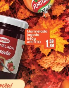 APETITO Marmelada jagoda 640 g, Fortuna