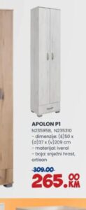 APOLON P1 50 x 37 x 209 cm, FIS