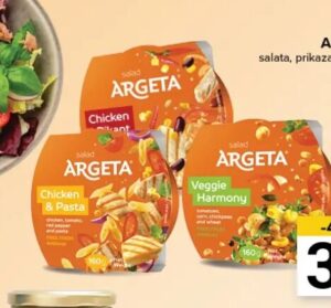 Argeta salata 160g, Konzum i Mercator
