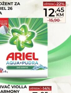 Ariel deterdžent za veš Aqua Pudra 4 kg, Belamionix