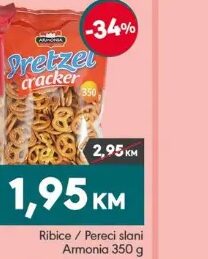 Armonia Ribice / Pereci slani 350 g, Mega diskont