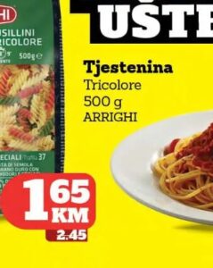 Arrighi Berruto Tjestenina Tricolore 500 g, Crvena jabuka