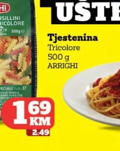 Arrighi Tjestenina Fusillini Tricolore 500 g, Tropic