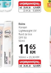 Balea Korean Lightweight UV fluid za lice 50 ml, dm