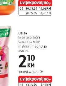 Balea kremasti tečni sapun za ruke malina i magnolija 500 ml