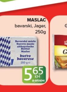 bavarski, Jager maslac 250g, Konzum i Mercator