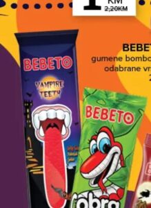 Bebeto gumene bombone odabrane vrste 23 g, Konzum i Mercator