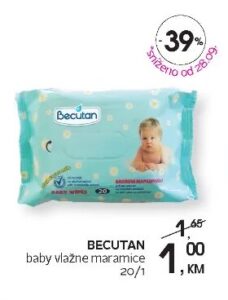 Becutan baby vlažne maramice 20/1, CM