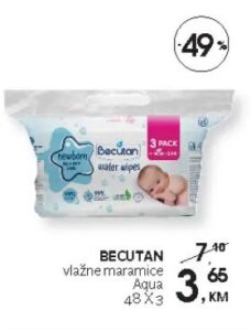 Becutan vlažne maramice Aqua 48x3 48x3, CM