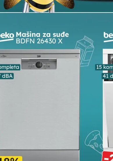 Beko Mašina za suđe BDFN 26430 X