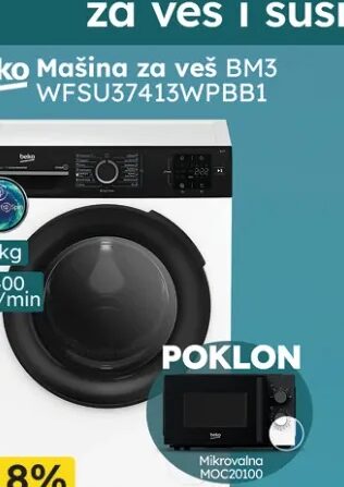 Beko Mašina za veš WFSU37413WPBB1 7 kg