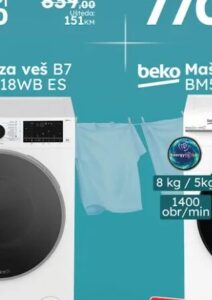 Beko Mašina za veš WFU69418WB ES 9 kg, Omega Shop