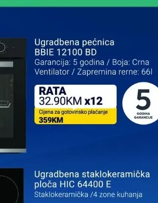 Beko Ugradbena pećnica BBIE 12100 BD 66 l