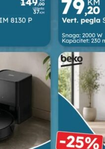 Beko usisivač robot VRR 62514 VB, Omega Shop