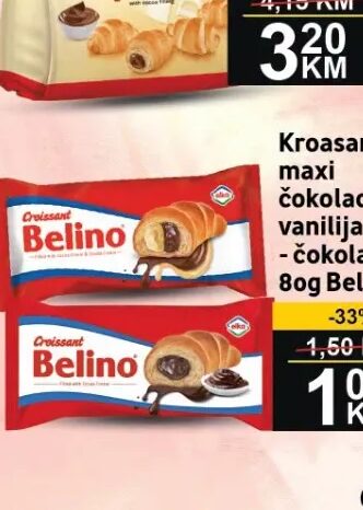 Belino kroasan maxi čokolada, vanilija 80 g