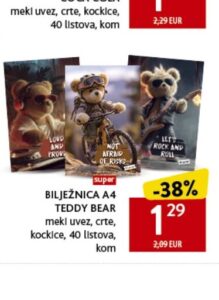 Bilježnica 40 listova, Konzum i Mercator